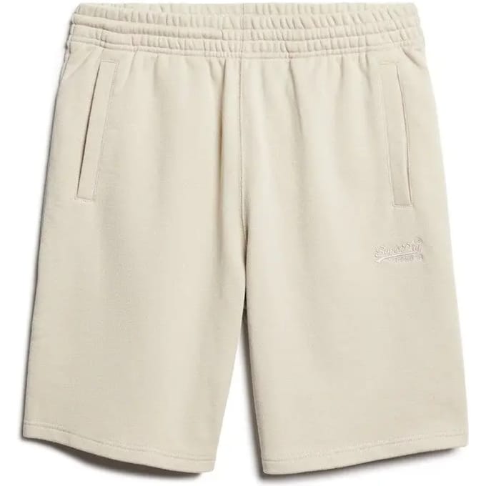 Superdry Essential Logo Jersey Shorts Beige Grootte: L