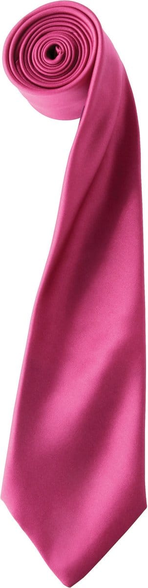 Premier 'Colours' Satin Tie PR750 - Hot Pink - One size