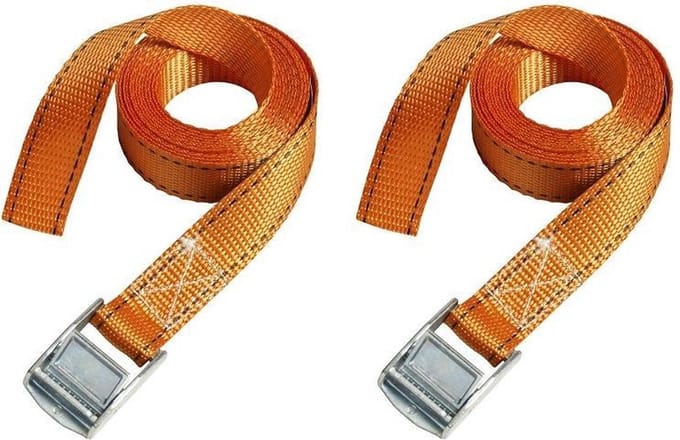 MasterLock Spanbanden - 2.5m x 25mm - Oranje - 2 stuks - 3210EURTAT