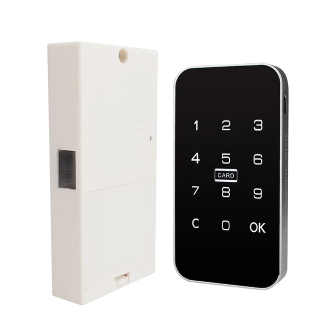 Slim Kastslot Universeel Wachtwoord RFID Kaartslot Kast Ontgrendelen Touchscreen Knoppen wit/zwart