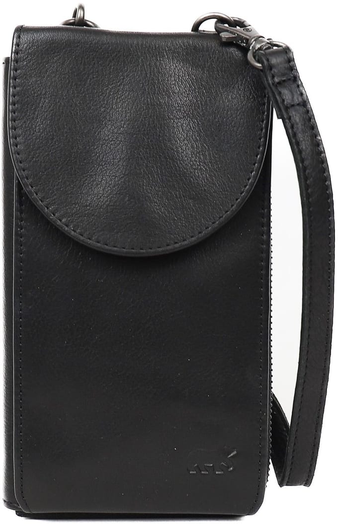 Bear Design Patty CP7066 telefoontasje - Zwart – Van leer – De Bear Design Patty CP7066 is een leren telefoontasje met een apart telefoonvak aan de voorkant en een volledige portemonnee binnenin