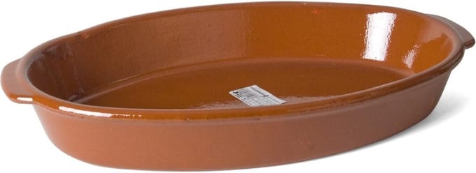 Gerimport Tapas bord - 44 cm - aardewerk - bruin - serveerschaal - ovenschaal