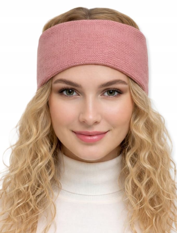 Dartomik - Hoofdband - Melange Roze - Warm - Acryl