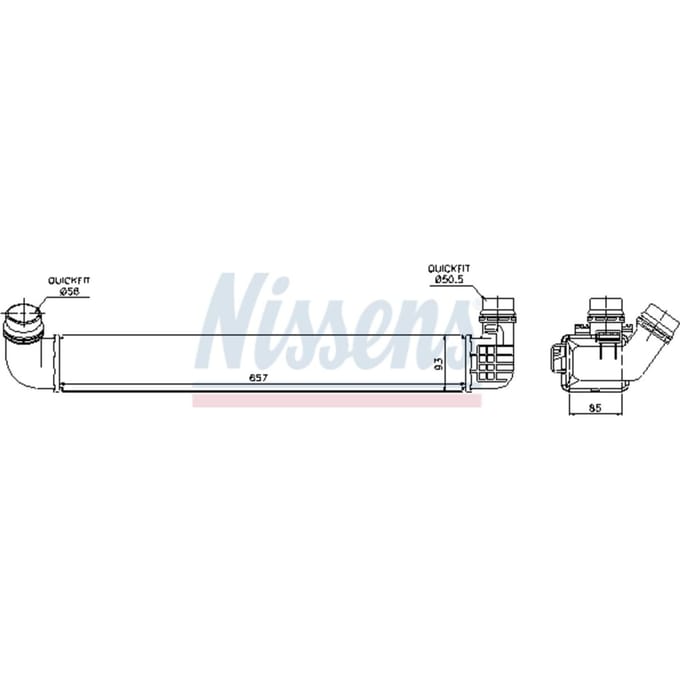 Intercooler NISSENS 96569