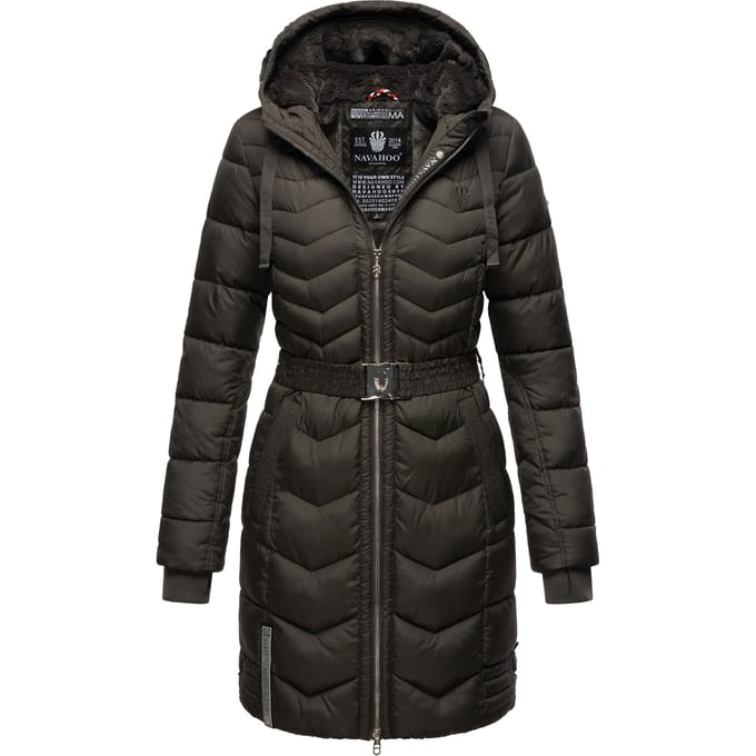 Navahoo Alpenveilchen dames winter gewatteerde jas – Warm, lang & stijlvol