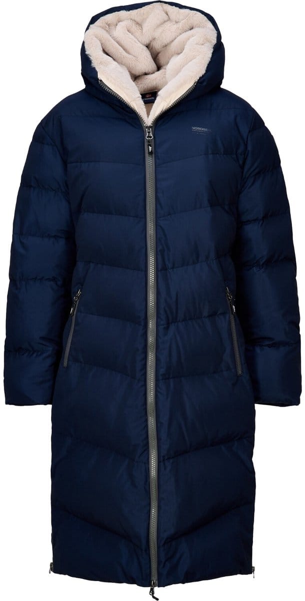 Nordberg Lange Puffer Winterjas Hilary - Dames - Navy - Maat 3XL