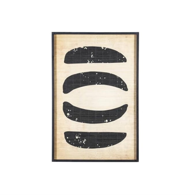 Wanddecoratie Kyoto small - zwart | BY-BOO - set van 2