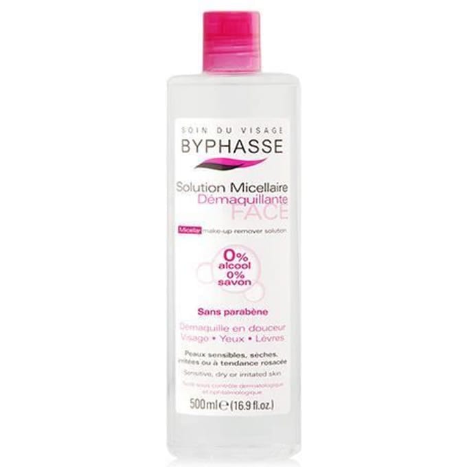 Micellair reinigingswater - BYPHASSE - 500 ml - Gevoelige huid - Zeepvrij - Zachte reiniging