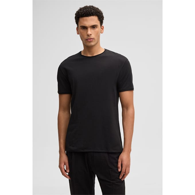 T-shirt met licht afgeronde zoom