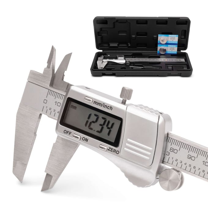 MAKA Digitale Schuifmaat - 150mm - RVS - Extra batterijen - Opbergcase