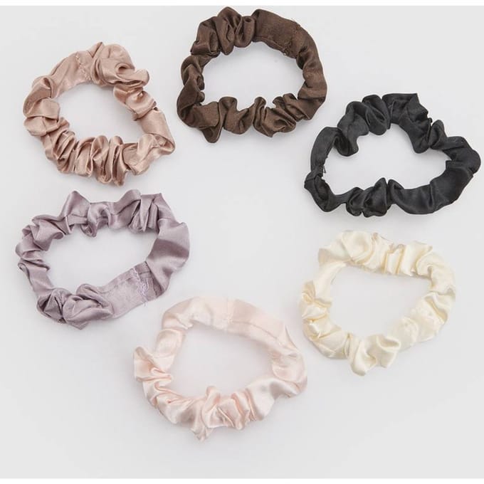 boohoo Dames Satijnen Scrunchies 6-pack