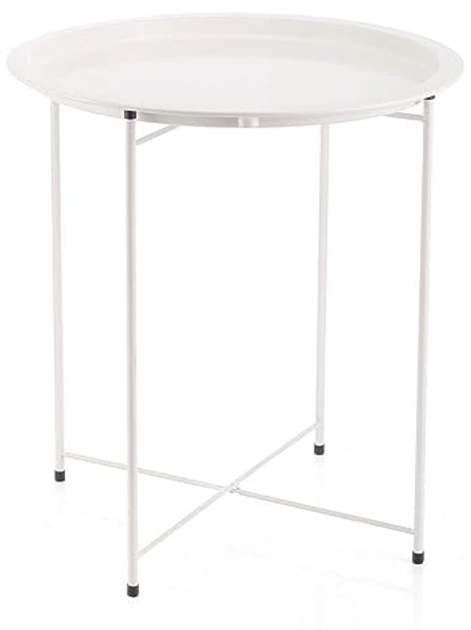 Stijlvolle Bijzettafel van Staal - 46,80 x 46,80 x 50,20 cm