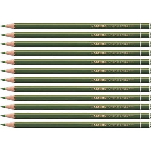 STABILO Original - Kleurpotlood - Voor Haarfijne Lijnen - Met Elastische Kern - olijfgroen - per stuk