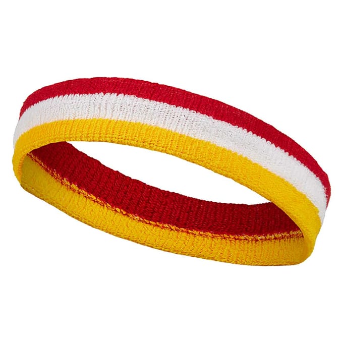 Apollo - Feest hoofdband - gekleurde hoofdband rood-wit-geel one size 2