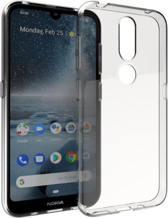 Shop4 - Geschikt voor Nokia 3.2 Hoesje - Zachte Back Case Transparant