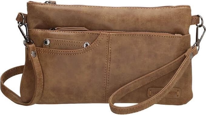Enrico Benetti Schoudertasje / Clutch Nouméa Camel