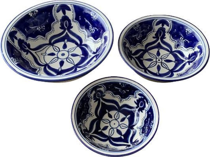 Salade set 3 delig Blue Fond | BLF.SK.3D | Dishes & Deco