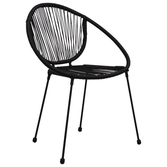 vidaXL - Tuinstoelen - 2 - st - PVC-rattan - zwart