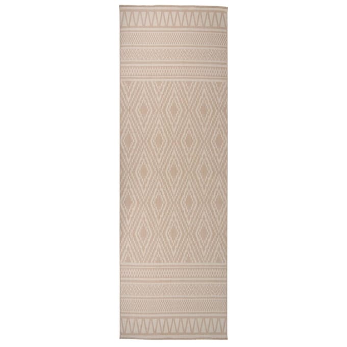 vidaXL - Buitenkleed - met - patroon - platgeweven - 80x250 - cm - bruin
