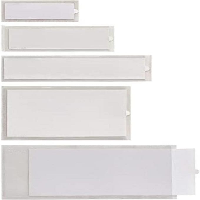 Zelfklevende etikettenhouder, transparant - 10 stuks