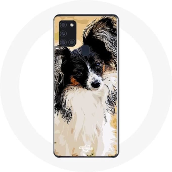 Coque Samsung Galaxy A21S Épagneul nain continental papillon Race de chiens