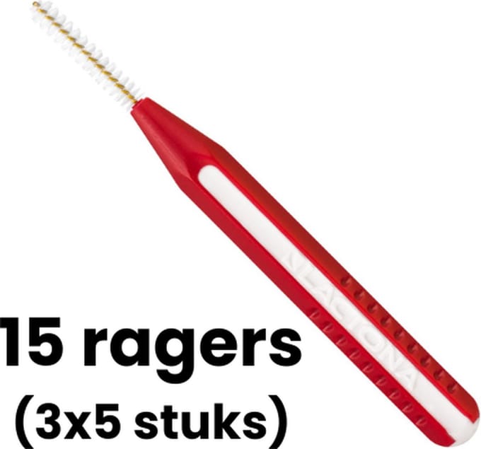 Lactona Easygrip Ragers Recht-X-Small - 3mm - Rood - 3 x 5 stuks - Voordeelverpakking