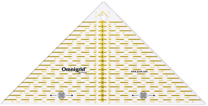 PRYM Driehoek 1/4 kwadraat 20 cm Omnigrid 611313 - Prym