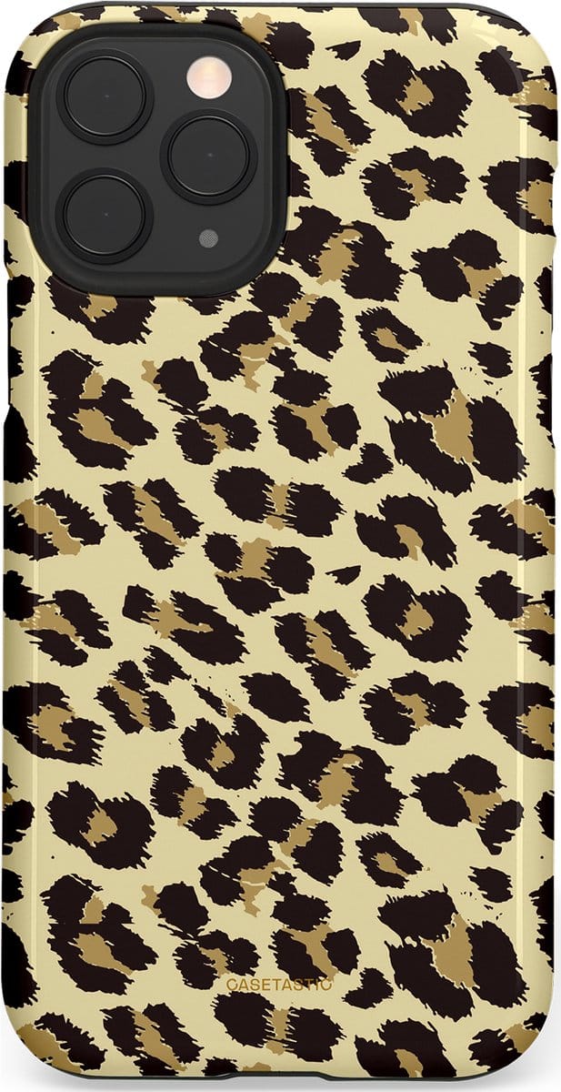 Casetastic hoesje geschikt voor Apple iPhone 11 Pro - Dubbellaagse bescherming - Speels - Fashion Case - Beige Zwart