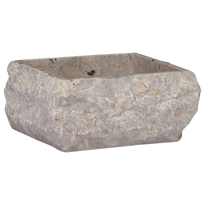 vidaXL - Gootsteen - 30x30x13 - cm - marmer - grijs