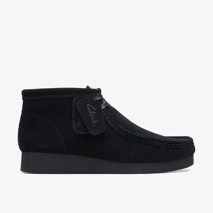 CLARKS WallabeeEVOBt Dames Veterschoenen - Suede - Zwart