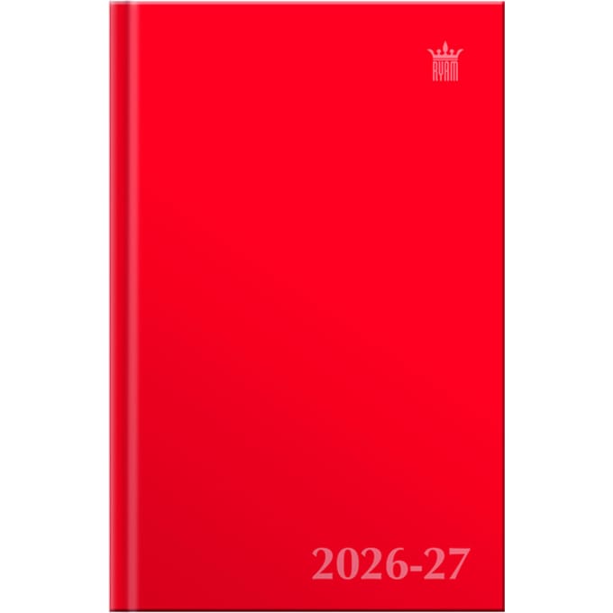 Schülerkalender 2025-2026 Ryam Study Uni 7 Tage/2 Seiten rot
