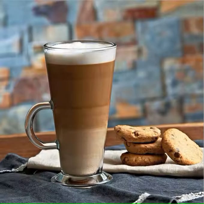Elysora - Latte Glazen Koffie - 290ml - Glas - Set van 2