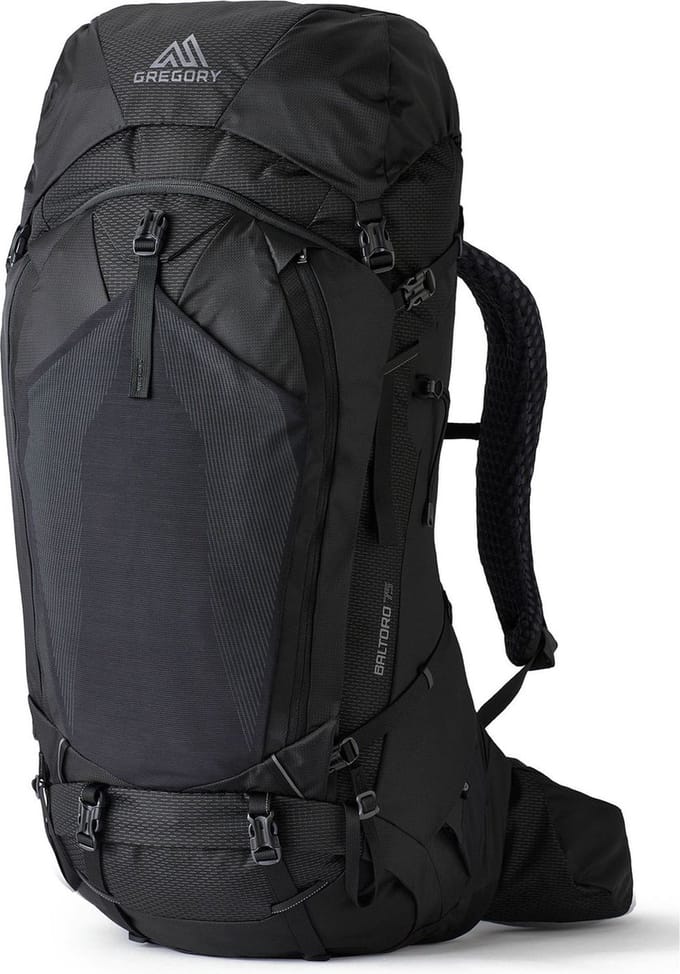 GREGORY Toeristische rugzak Rugzak Baltoro 75 Backpack Obsidian Black Zwart