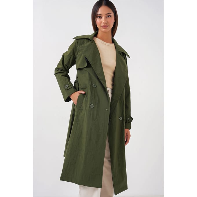 Dubbelzijdige Lange Trenchcoat met Zakken