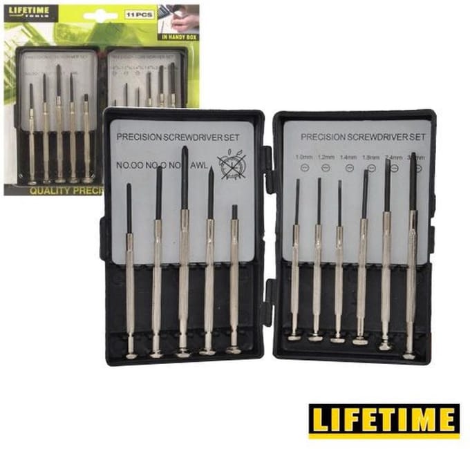 Lifetime Schroevendraaier set precisie 11-dlg