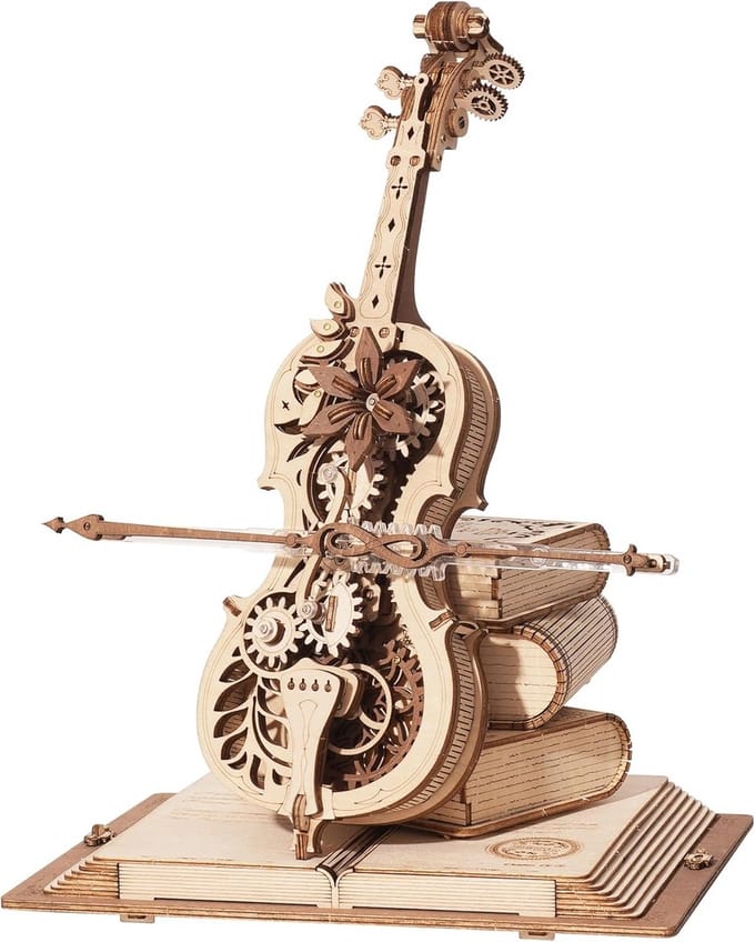 Houten Modelbouwset voor Volwassenen - Cello Muziekdoos