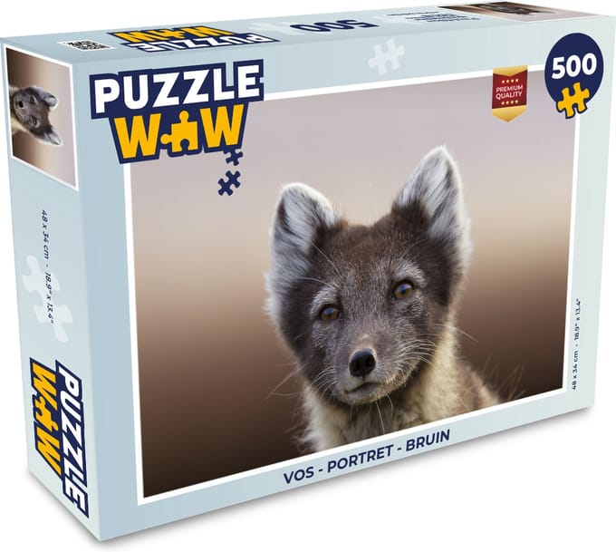 Puzzel Vos - Portret - Bruin - Legpuzzel - Puzzel 500 stukjes