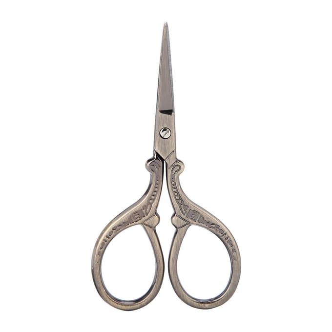 Point de croix DIY Ciseaux de couture antiques Outil de broderie de commode Petits ciseaux(bronze) white