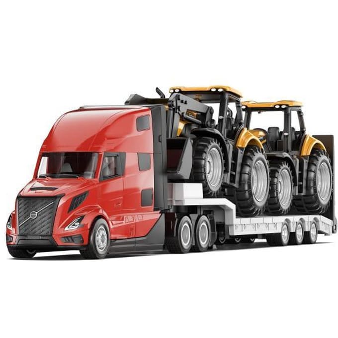 Siku 1785, Volvo Vrachtwagen met JCB Tractoren, Schaal 1:87, Metaal/Kunststof