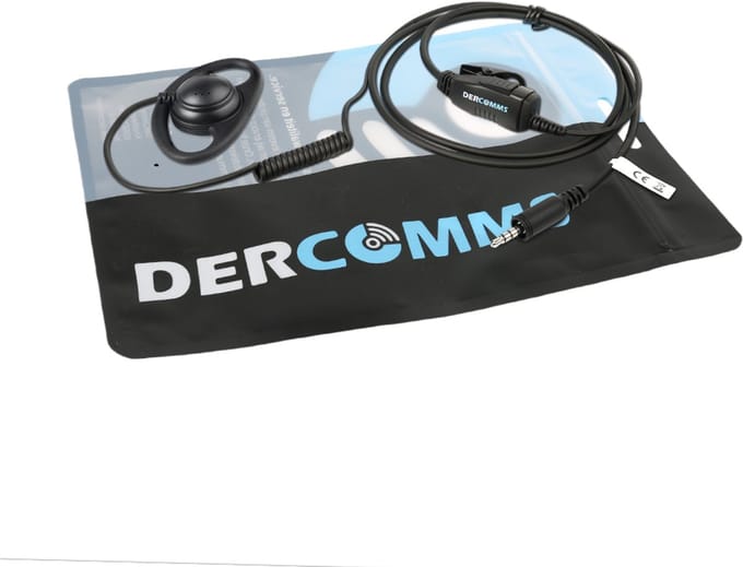 DerComms® Oorschelp headset voor Kenwood portofoon PKT23