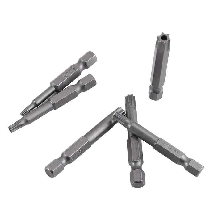 Jeu de 8 embouts de tournevis magnétiques à tige hexagonale de 14 pouces (T8T40) de 50 mm de long, en acier