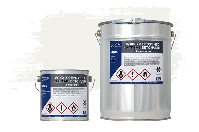 Wixx 2K Epoxy 650 Extreme Betoncoating - 10L - RAL 9016 | Verkeerswit