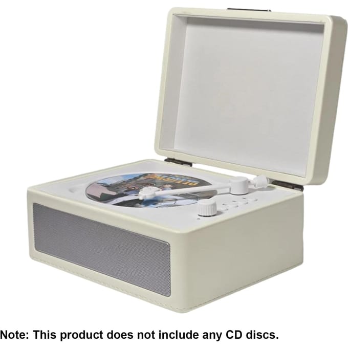 Retro CD-speler Multifunctionele lade-type BT Cassette Platenspeler Audio Draaitafels High Fidelity wit