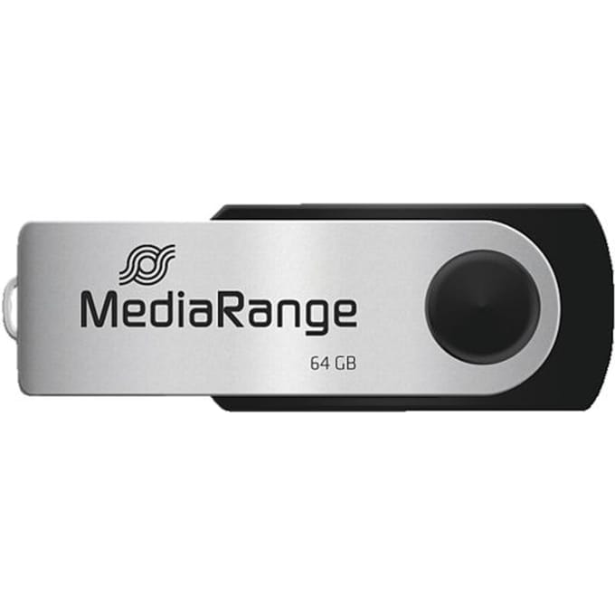 MediaRange USB flash drive 64GB zwart (Origineel)