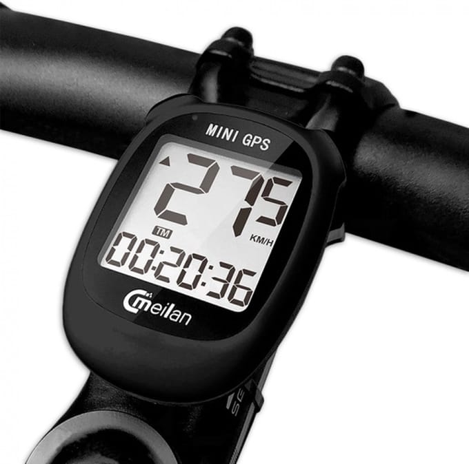 Meilan Mini GPS Fietscomputer M3 - oplaadbaar - 1.6 inch LCD scherm - zwart