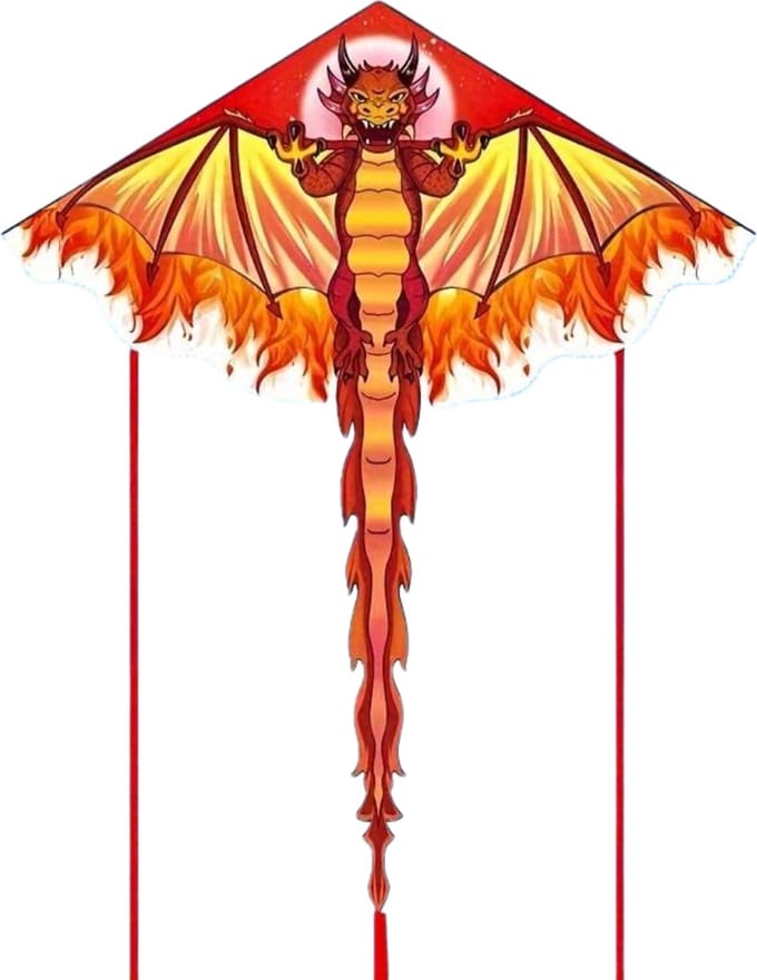 Nivard Vlieger Voor Strand - Kite Vliegers - Kindervlieger - Draak - Rood