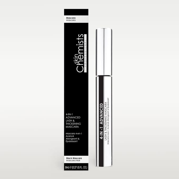 skinChemists Geavanceerde 4-in-1 wimper- en verdikkende mascara 8 ml