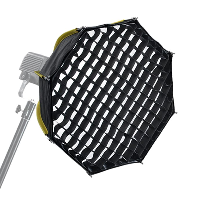 NiceFoto mini-50g 50cm/ 20in Mini Octagonale Softbox met Verwijderbare Diffuser Doek Honingraatrooster zwart