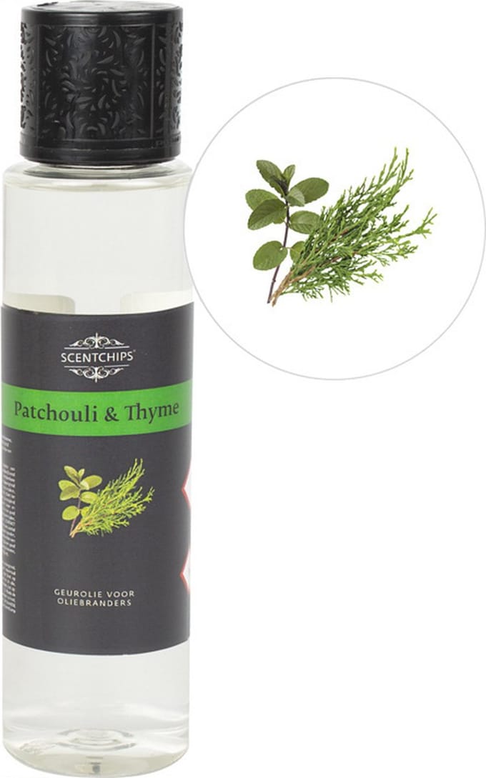Scentchips® Patchouli & Thyme - Geurolie Voor Aromadiffuser - Geurolie Voor Oliebrander - Etherische Olie - Essentiele Olie - Etherische Olien - 200ml