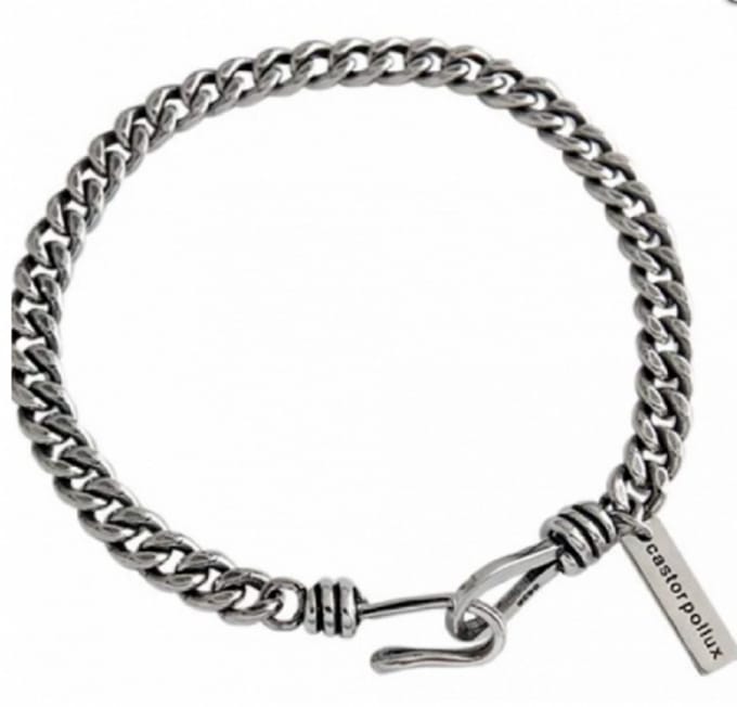 Zilveren armband- Label -17.5 cm - Charme Bijoux